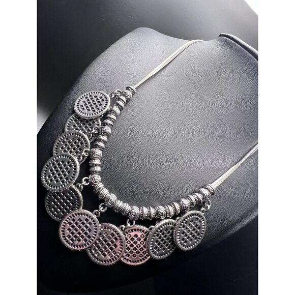 Silver Coin Necklace - Picture 1 of 8
